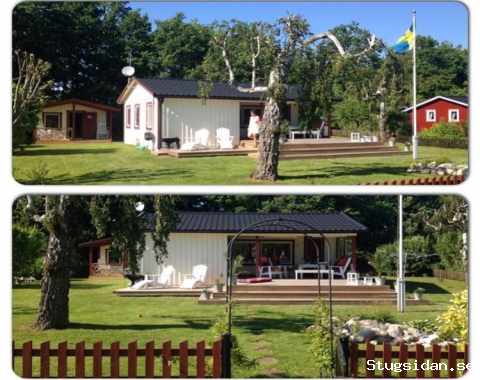 Stuga + friggebod på omtyckta Joels Udde