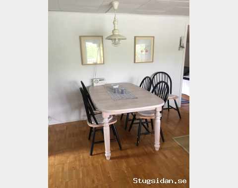 Stuga + friggebod på omtyckta Joels Udde