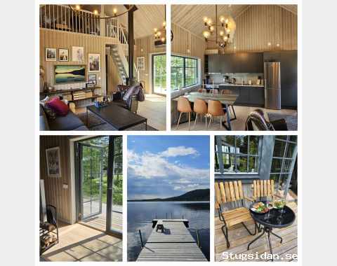 Fjäll- & sjönäranybyggd stuga med kamin och bastu i Klövsjö (Vemdalen)!