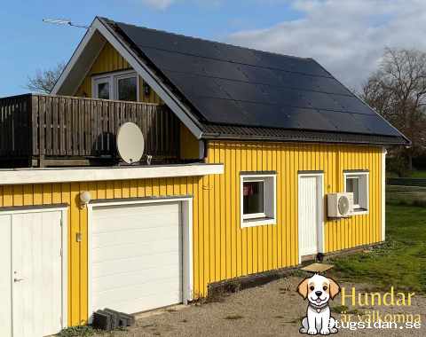 Stuga med havsutsikt nära golfbana