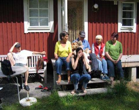 fin och mysig stuga på landet